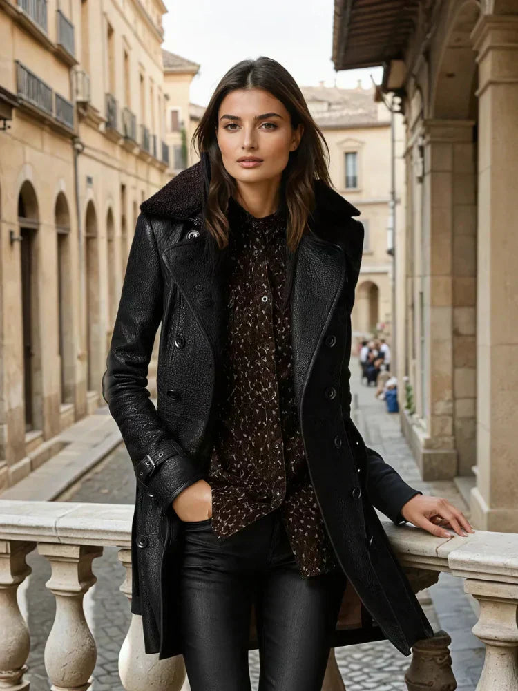 Maud - Elegante Leren Jas