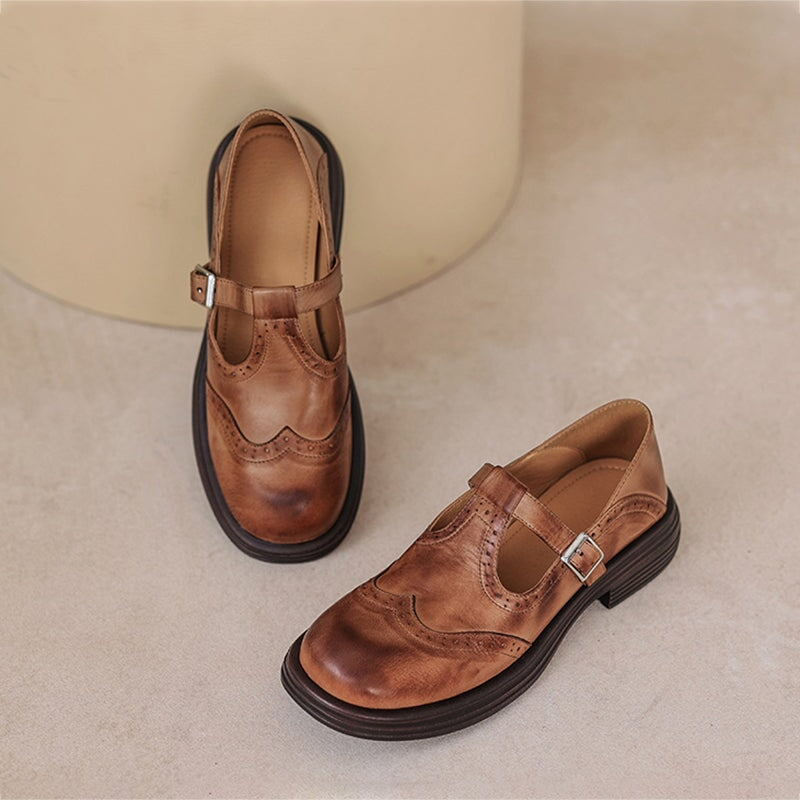 Elegante Mary Janes van Leer