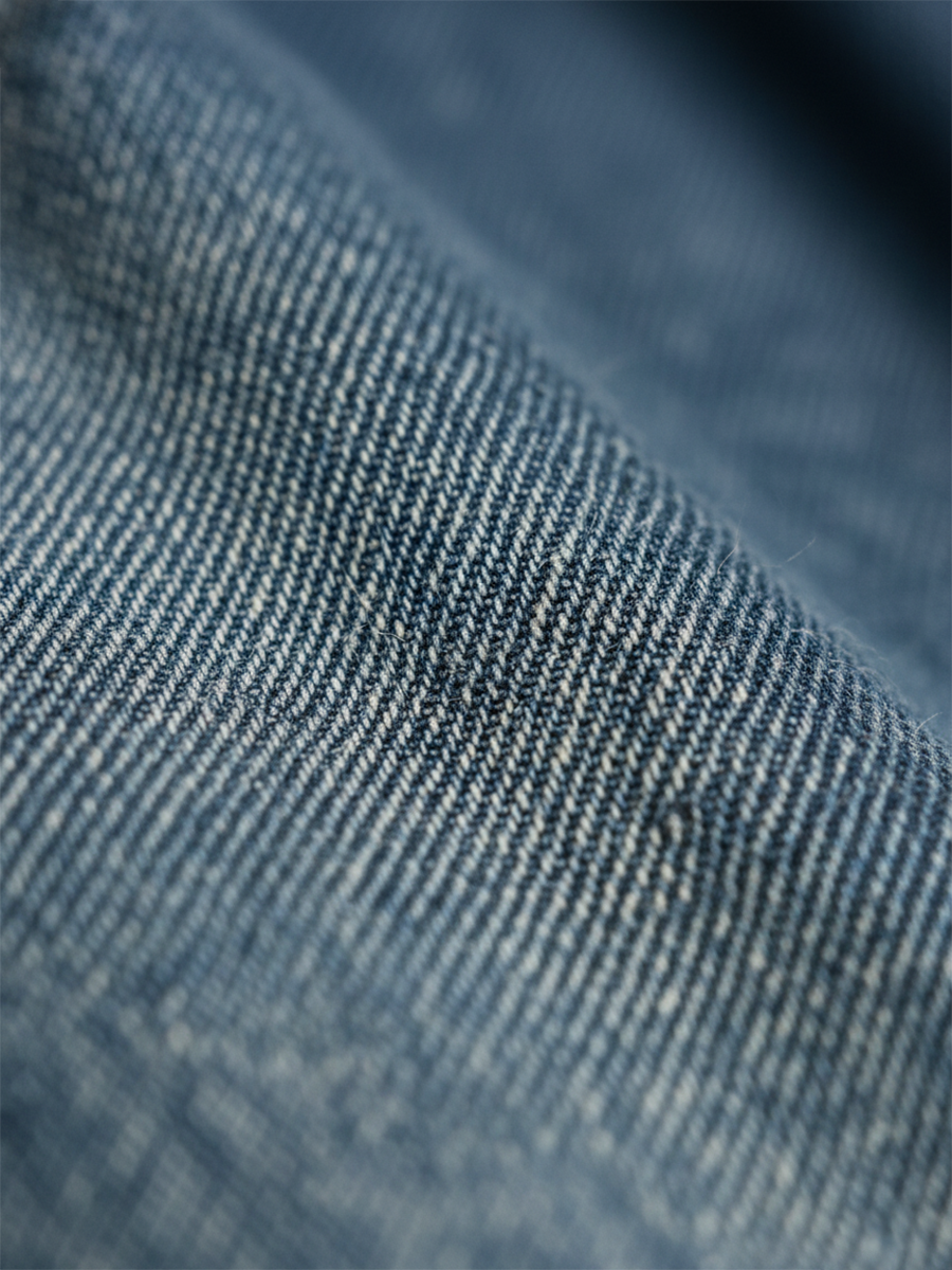 Miranda - Vintage Gewassen Zachte Katoen Voelen Denim Maxi Jurk